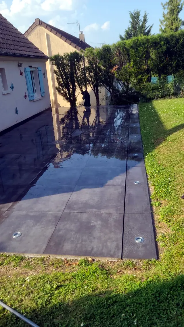Terrasse rénovée après intervention